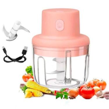 Imagem de Mini Processador USB Recarregável 3 Lâminas para Alho e Cebola - BELLA