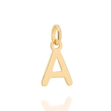 Imagem de Pingente banhado ouro 3x 24k 18k e 22k  feminino letra do alfabeto rom