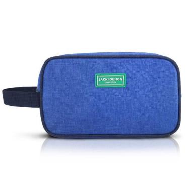 Imagem de Necessaire Vibe com Alça Lateral e Zíper - Jacki Design, Azul