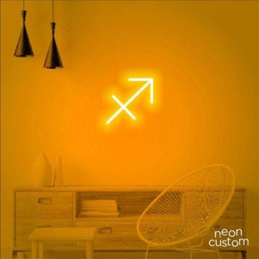 Imagem de luminaria letreiro Neon Led Signo Sagitário 80x45 luminoso decoração p