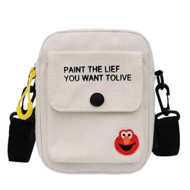 Imagem de Bolsa De Ombro Shoulder Bag Streetwear Tiracolo Branco Fofo Kawaii