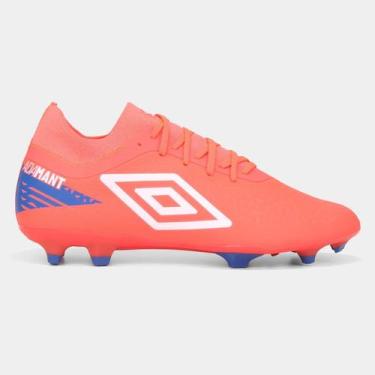 Imagem de Chuteira Campo Umbro Adamant Premier, Laranja, Branco, 39, Unissex