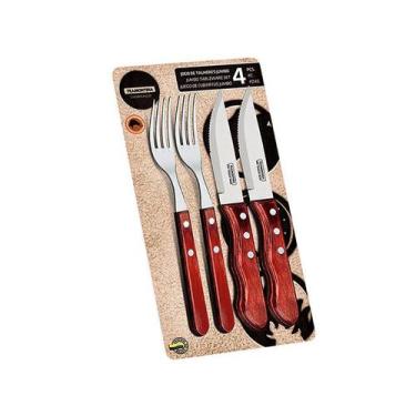 Imagem de Kit Churrasco 4 Peças - Tramontina Polywood 21198/708
