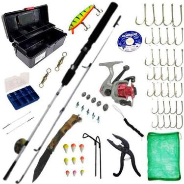 Imagem de Maleta Pescaria Vara 3-6 Kg Molinete Com Linha Acessórios - Sekyped