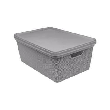 Imagem de Caixa Organizadora Multiuso Juta Com Tampa 15 Litros - Jaguar Plastico