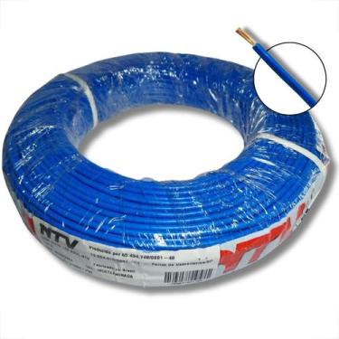 Imagem de Rolo 100 metros cabo flexivel 1,5 mm fio automotivo 100% azul puro cob