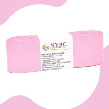 Imagem de Fita Para Laço De Gorgurão Rosa Bebê - 22mm C/10 Metros - Nybc