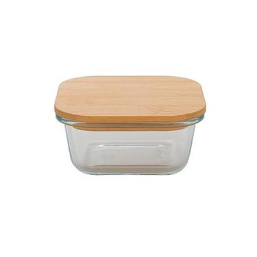 Imagem de Pote Vidro Boro Bambu 310 ml Mimo - Mimo Style