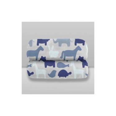 Imagem de Cobertor Donna Laço Bebê Safari - LACO BEBE, 80X110, AZUL BEBE