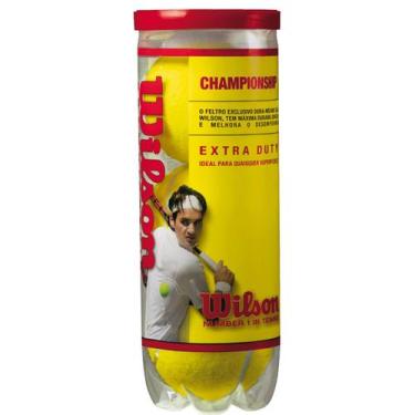 Imagem de Bola Tennis Wilson Championship Com 03 Unidades Amarelo