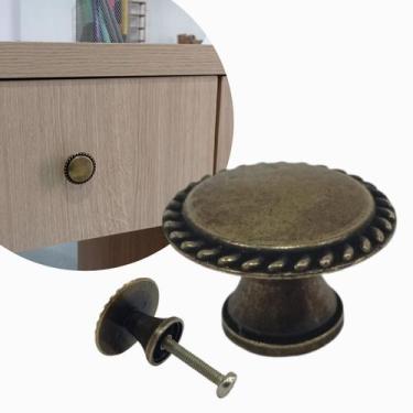 Imagem de Kit 8 puxador botão ponto bolinha para móveis - Telis Ferragens, OURO 