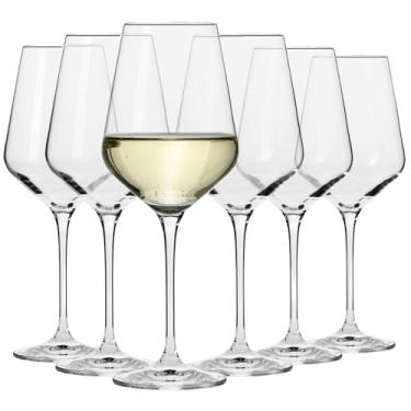 Imagem de KROSNO Taças grandes para vinho branco | Conjunto de 6 | 374 g | Coleção Avant-Garde | Vidro de cristal | Perfeito para casa, restaurantes e festas | Seguro para lava-louças e micro-ondas