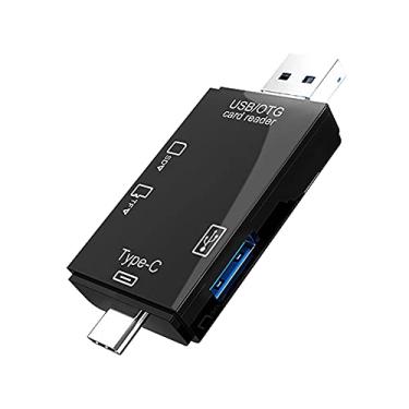 Imagem de Leitor de cartão micro SD YACSEJAO 3 em 1 leitor de cartão de memória USB 3.0 conector de cartão multifuncional com função OTG suporta CF/SD/SDHC/SCXC/MMC/MMC Micro, etc