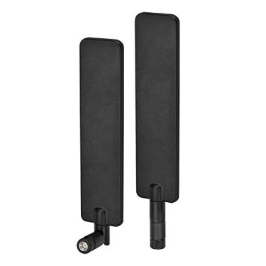Imagem de Bingfu Antena WiFi6 de alto ganho – Tri-Band 2,4GHz/5GHz/6E – Conector macho RP-SMA (pacote com 2) para roteador WiFi, placa de rede sem fio, adaptador USB, câmera IP de segurança, monitor de vigilância por vídeo, antena Wi-Fi 6