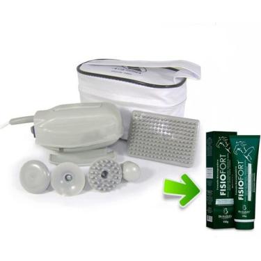 Imagem de Aparelho De Massagem Elétrico Aoyama + Pomada Massageadora Fisiofort, 