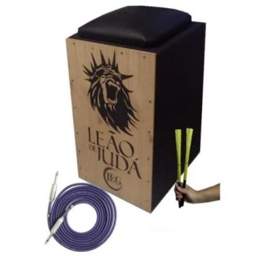 Imagem de Cajon JEG Elétrico + Cabo 4mts + 2 Vassourinha, Leão de Judá