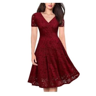 Imagem de Vestido Renda Madrinha Aniversario Festa - ShoopWeb, XXG