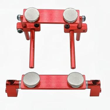 Imagem de 1 Set Aluminum Alloy RC Car Magnetic Body Post Body Shell Mount Column Kit with Scale for 1/10 RC Drift HSP 94123 94122 Tamiya 416 417 Sakura S XI CS (Red)