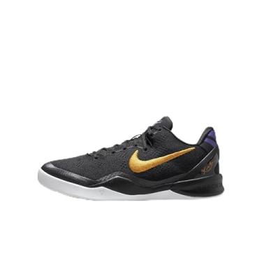 Imagem de Kobe 8 Tênis de basquete infantil grande (FN0266-002, preto/branco/roxo de corte/ouro universitário), Preto/Branco/Roxo Court/Ouro Universitário, 20
