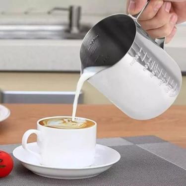 Imagem de Leiteira Barista Jarra Inox Cafe  e Cappuccino italiano Cremeira Pitch