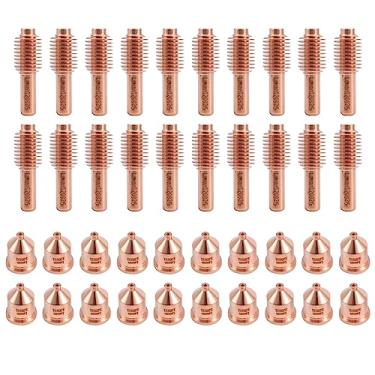 Imagem de Lewan 20 peças de eletrodo 120926 e 20 peças 120931 ponta de bocal para maçarico de cortador de plasma série PMX 1000 1250 1650