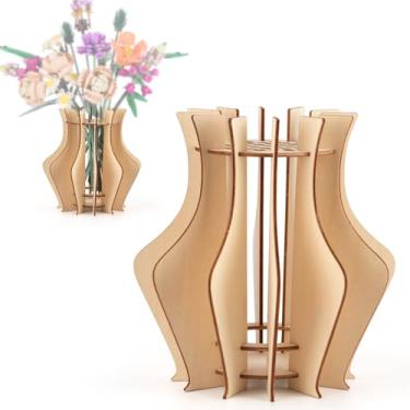 Imagem de HIGH GODO Vase for Lego Flowers Bouquet Building Set, Assemble Square-Shaped Vase Building Set for Roses Blossom Sunflower Tulips Daffodils Lotus, Home Decoration Gift for Flowers Lovers