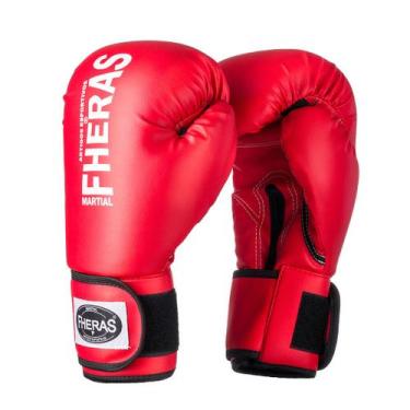 Imagem de Luva de Boxe Muay Thai Fheras Standard, Vermelho, 10oz