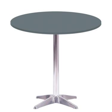 Imagem de Mesa Delta em Alumínio 75 cm (Alt) Base em X Tampo MDP Redondo 70 cm (Larg) x 2,50 cm (Alt) Grafito