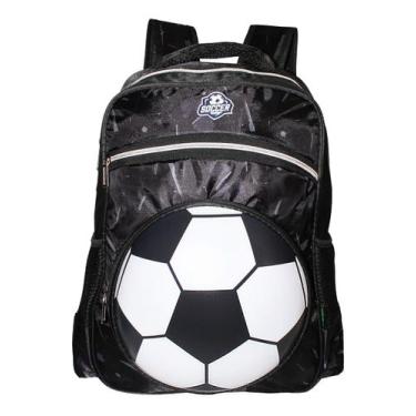 Imagem de Mochila Infantil Bola De Futebol Alto Relevo 3d Costas Escol - Denlex,