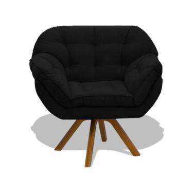 Imagem de Poltrona Miami Cadeira Robusta Base Giratória Fibra Silicone Sala De E