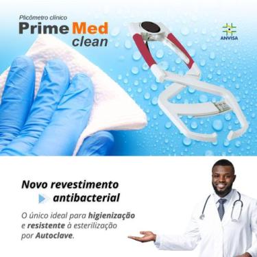 Imagem de Adipômetro Prime Med Clean - Antibacterial - Alumínio - Rosa
