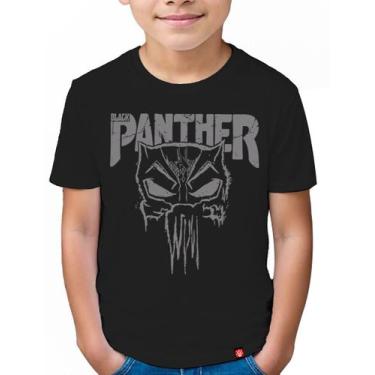 Imagem de Camiseta Infantil Pantera Negra - King of Geek, 10, Preto