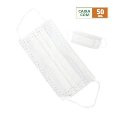 Imagem de Máscara Descartável New Protection com Elástico e Clip Nasal - 50 unid