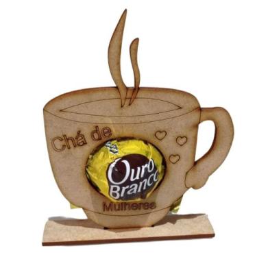 Imagem de Kit 50 Lembrancinha Porta Bom Bom Chá De Mulheres Xicara Mdf - Loolo