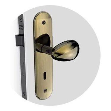 Imagem de Fechadura Porta Interna Taco Golf Antique Brass Esp43 (40x53 - SOPRANO