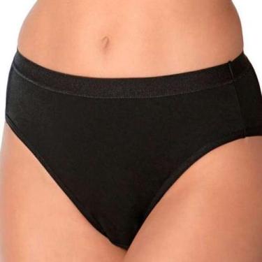 Imagem de Calcinha DeMillus Cavada Lithos Algodão Super Conforto, Preto27, ME