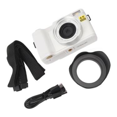 Imagem de Câmera Digital Portátil 48MP 4K HD Com Foco Automático e Beleza para Vlogging para Iniciantes Material ABS (Branco)