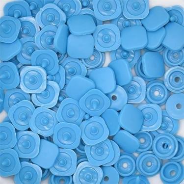 Imagem de Botão de Pressão Quadrado Plástico 15mm - 50 Unidades - Ritas, TURQUES