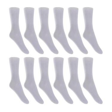 Imagem de Kit 12 Pares Meia Social Masculina - 38/44 - Ramote, Cinza