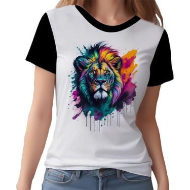 Imagem de Camisa Camiseta Leão Rei da Selva Savana Rosto Estampa HD 7 - Enjoy Sh