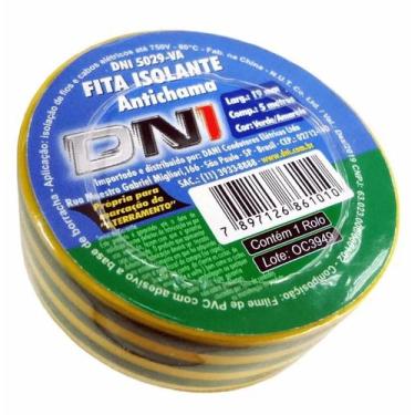 Imagem de 10 Fitas Isolantes Verde e Amarela 5m - DNI 5029 VA