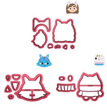 Imagem de Kit 3 Cortadores Gabby Casa Mágica CatHat Dollhouse - DOCE IMPRESSO, 4