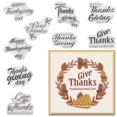 Imagem de Hying Carimbos transparentes de palavras de ação de graças para fazer cartões, cartas de agradecimento, carimbos de borracha, palavras de bênção, selo transparente para artesanato faça você mesmo,