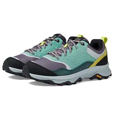 Imagem de Merrell Speed Solo Tênis masculino fashion – couro camurça – Vibram MegaGrip – Entressola de espuma FloatPro, Jade, 6