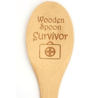 Imagem de Colher de Cozinha Engraçada, Utensílio de Cozinha de Bambu Ecológico, Presente Engraçado de Piada Da Velha Escola, Geração X, Sobrevivente de Colher de Pau, Humor Atrevido, Colher (11,81 Pol X 2,36 Po