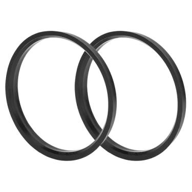 Imagem de TUCKBOLD Anéis centralizados no cubo da roda do carro Rodas duráveis Eixo central amortecedor Hubrings preto 2 peças OD 112,1 mm para ID 106,1 mm plástico