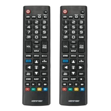 Imagem de 2 peças AKB73715607 controle remoto substituído - ALLIMITY - adequado para LG LED TV AKB73715607 controle remoto AKB73715690 AKB74475471 47LN5310 42LA6650 60LA6250 50LA69550 0 39L N5750 47LA6650