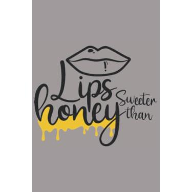 Imagem de Lips Sweeter Than Honey Notebook: Heather Plume Smoke Grey Matte Finish Lined Journal, 6 x 9 120 Pages, Gift For Thinkers, List Makers and Doers (Lips Sweeter Than Honey Journal)