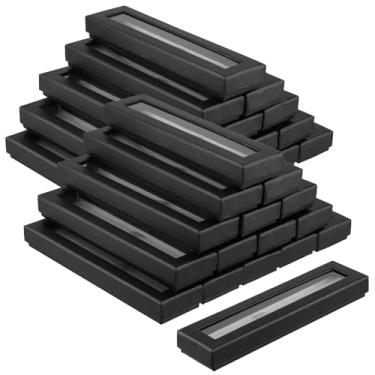 Imagem de GINLANK 40 peças, caixa de presente vazia de 18 cm, caixa de presente de caneta preta, caixa de apresentação de caneta para embalagem de presente, negócios, lembrança de aniversário, material de