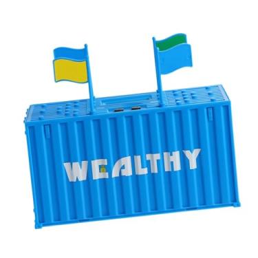 Imagem de YIJU Máquina de contagem de cofrinho, leve, educacional, resistente, banco de moedas, jarra de dinheiro de contagem digital para meninos, meninas, Dólar Azul